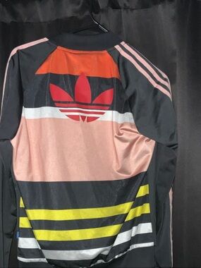 adidas Colorblock Trefoil Track Jacket - Pink, Black, Yellow, Red